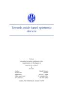 Towards oxide-based spintronic devices