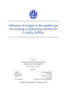 Influence of oxygen in the sputter gas on creating a conducting interface in LaAlO3/SrTiO3