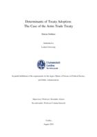 Determinants of treaty adoption: The case of the arms trade treaty