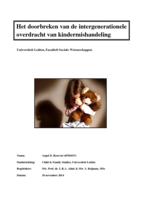 Het doorbreken van de intergenerationele overdracht van kindermishandeling