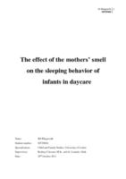 The effect of the mothers' smell on the sleeping behaviour of infants in childcare