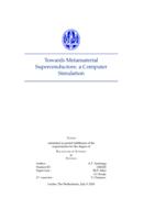 Towards Metamaterial Superconductors: a Computer Simulation