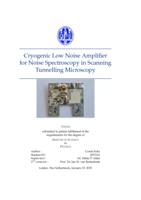 Cryogenic Low Noise Ampliﬁer for Noise Spectroscopy in Scanning Tunnelling Microscopy