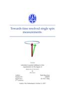 Towards time resolved single spin measurements.