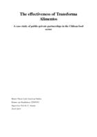 The Effectiveness of Transforma Alimentos: A case study of public-private partnerships in the Chilean food sector
