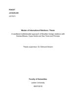 A neoliberal institutionalist approach of Brazilian foreign relations with Guinea-Bissau, Cape-Verde and Sao Tome and Principe