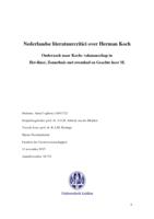 Nederlandse literatuurcritici over Herman Koch. Onderzoek naar Kochs vakmanschap in Het diner, Zomerhuis met zwembad en Geachte heer M.