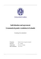 Individuation and agreement: Grammatical gender resolution in Icelandic