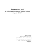 National identity in politics - An analysis of British parliamentary debates on European integration 1957-1975