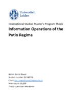 Information Operations of the Putin Regime