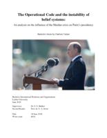 The operational code and the instability of belief systems: An analysis on the influence of the Maidan crisis on Putin’s presidency