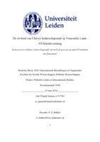 De invloed van Chávez leiderschapsstijl op Venezuela’s anti-VS beleidsvorming: In hoeverre is Chávez leiderschapsstijl van invloed geweest op anti-VS besluiten van Venezuela?