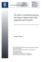 The effect of distributed practice and sleep on laparoscopic skill acquisition and retention