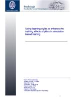 Using learning styles to enhance the training effects of pilots in simulation based training