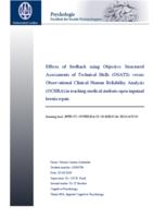 Effects of feedback using Objective Structured Assessments of Technical Skills (OSATS) versus Observational Clinical Human Reliability Analysis (OCHRA) in teaching medical students open inigual hernia repair