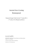 Ancient Grave Looting Reinterpreted: Reopened Xiongnu Tombs from the 3rd century BC to 2nd century AD in Mongolia and Russia