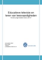 Educatieve televisie en leren van leesvaardigheden: Kunnen jonge kinderen leren van tv?