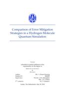 Comparison of error mitigation strategies in a hydrogen molecule quantum simulation