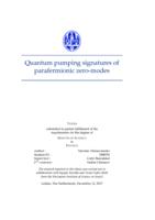 Quantum pumping signatures of parafermionic zero-modes