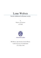 Lone Wolves. Social Withdrawal in Roman Society