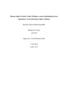 Human rights in Saudi Arabia: Finding a causal relationship between dependency on oil and human rights violations