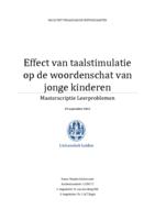 Effect van taalstimulatie op de woordenschat van jonge kinderen