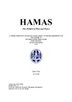 Hamas: The Politics of War and Peace