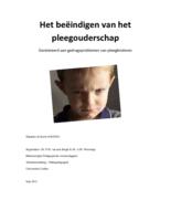 Het beeindigen van het pleegouderschap gerelateerd aan gedragsproblemen bij pleegkinderen