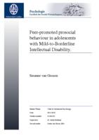 Peer-promoted prosocial behaviour in adolescents with mild-to-borderline intellectual disability