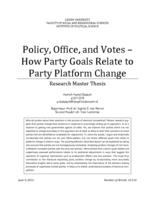 Policy, office, and votes – How party goals relate to party platform change