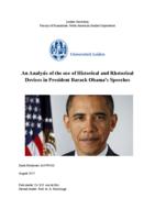 An Analysis of the Use of Historical and Rhetorical Devices in President Barack Obama's Speeches