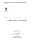 The influence of maternal sensitivity on monitoring of an abstract animation of social interaction