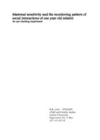 Maternal sensitivity and the monitoring pattern of one year old infants: an eye tracking experiment