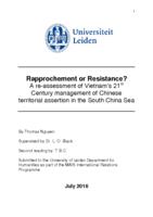 Rapprochement or Resistance? A re-assessment of Vietnam’s 21st Century management of Chinese territorial assertion in the South China Sea