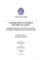 Cooperation on energy security in ASEAN – exploring the role of regional norms in fostering cooperation in Southeast Asia