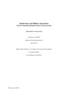 Small states and military operations: Why The Netherlands did bomb in Kosovo, but not in Libya