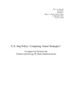 U.S. Iraq Policy: Competing Grand Strategies?