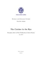 The Catcher in the Rye; reception after its first publication in Soviet Russia