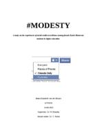 #Modesty. A study on the experiences of social media surveillance among female Dutch-Moroccan students in higher education