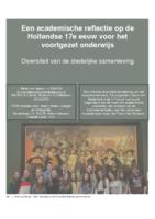 Een academische reflectie op de Hollandse 17e eeuw voor het voortgezet onderwijs: Diversiteit van de stedelijke samenleving