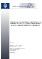 The moderating role of partner social support between cognitive reactivity and severity of depression symptoms