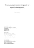De samenhang tussen emotieregulatie en cognitieve vaardigheden