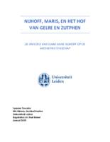 Nijhoff, Maris en het Hof van Gelre en Zutphen