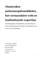 Omstreden anticonceptiemiddelen, het vernaculaire web en institutionele expertise