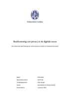Beeldvorming van privacy in de digitale eeuw: een onderzoek naar framing van online privacy in kranten en Facebook-discussies