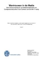 Wantrouwen in de Media: Een Discoursanalyse van Mediascepticisme en Complotconstructies in de Context van de MH17-ramp