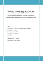 Formal and Informal home Learning Activities in Greek Families and the Factors that Can Influence Them