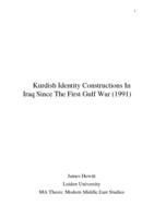 Kurdish Identity Constructions In Iraq Since The First Gulf War (1991)