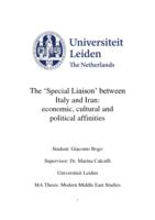 The ‘Special Liaison’ between Italy and Iran: economic, cultural and political affinities