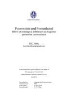 Possession and Personhood: Effects of ontological differences on linguistic possessive constructions